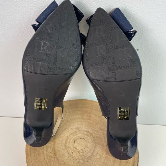 NWOT J. Renee Garbi Sleek Blue Patent Leather Heels Size 8 - Picture 6 of 7